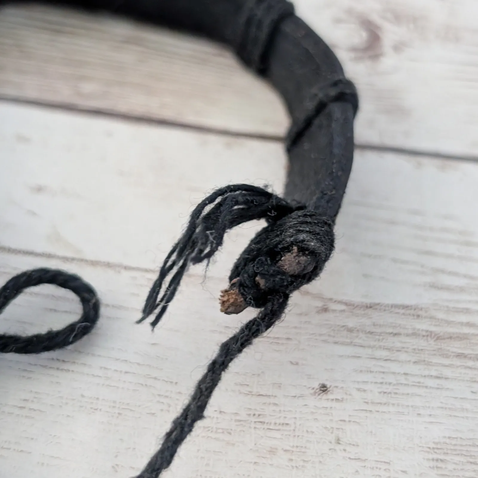 Leather? Tie Bracelet with Protect Animals Charm Black - Image 6