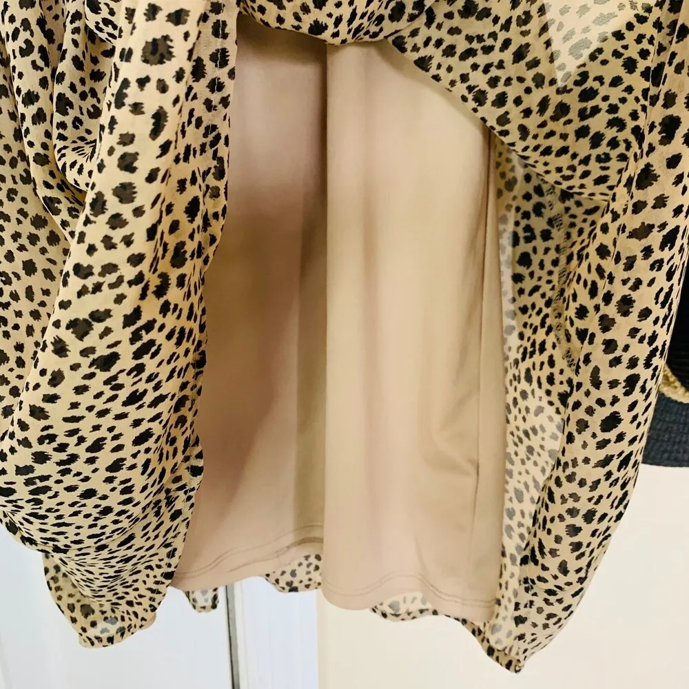 Forever 21 Leopard Animal Print Fit & Flare Sundress Mini Dress | Size: M - Image 6