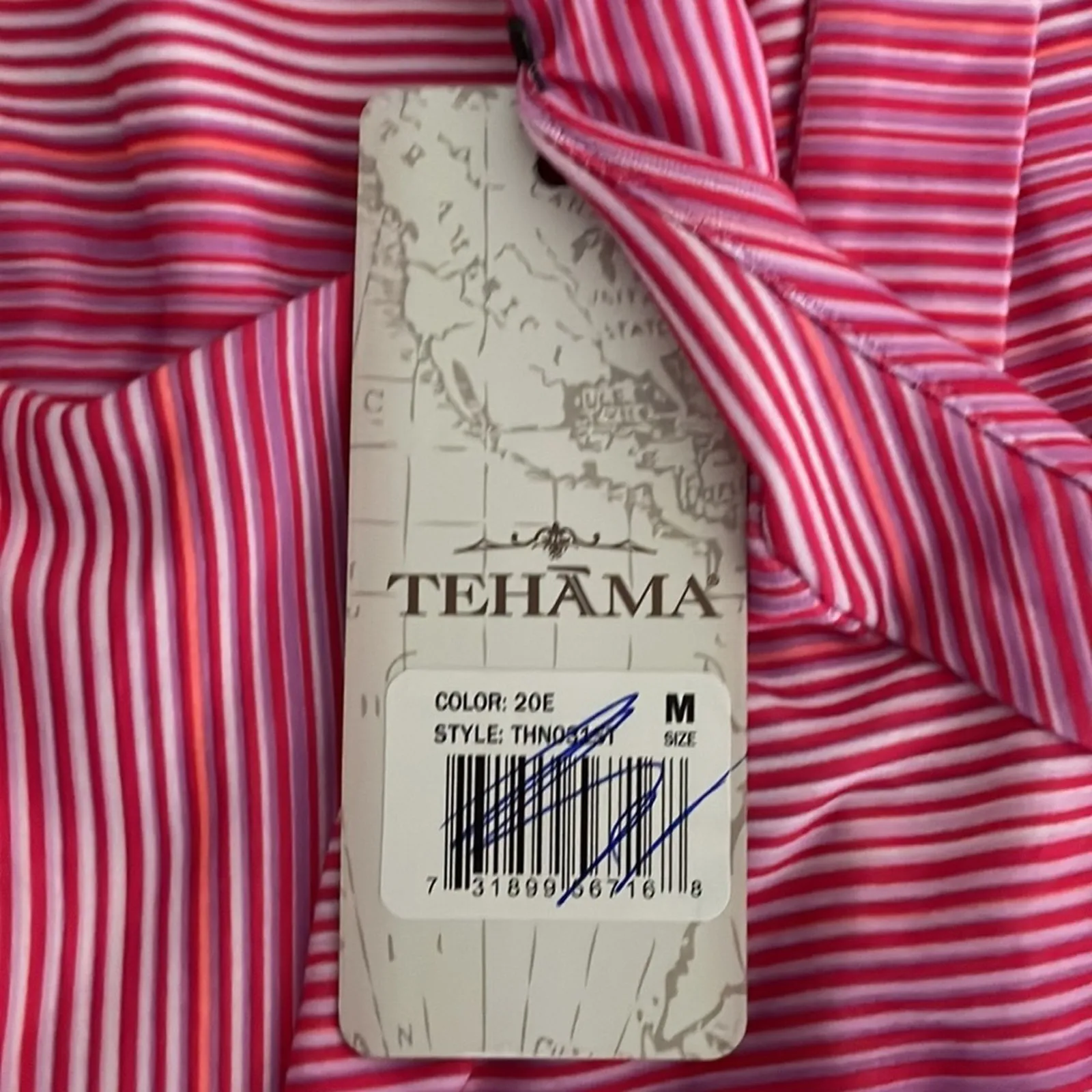 NEW Tehama Pink Stripe Athletic Dress Travel Preppy Athleisure Tennis NWT Size M - Image 7