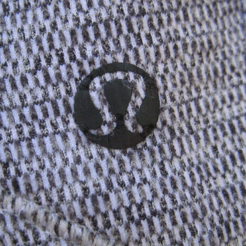 Lululemon Base Runner 1/2 Zip Heathered Herringbone Heathered Black White Black - Image 10