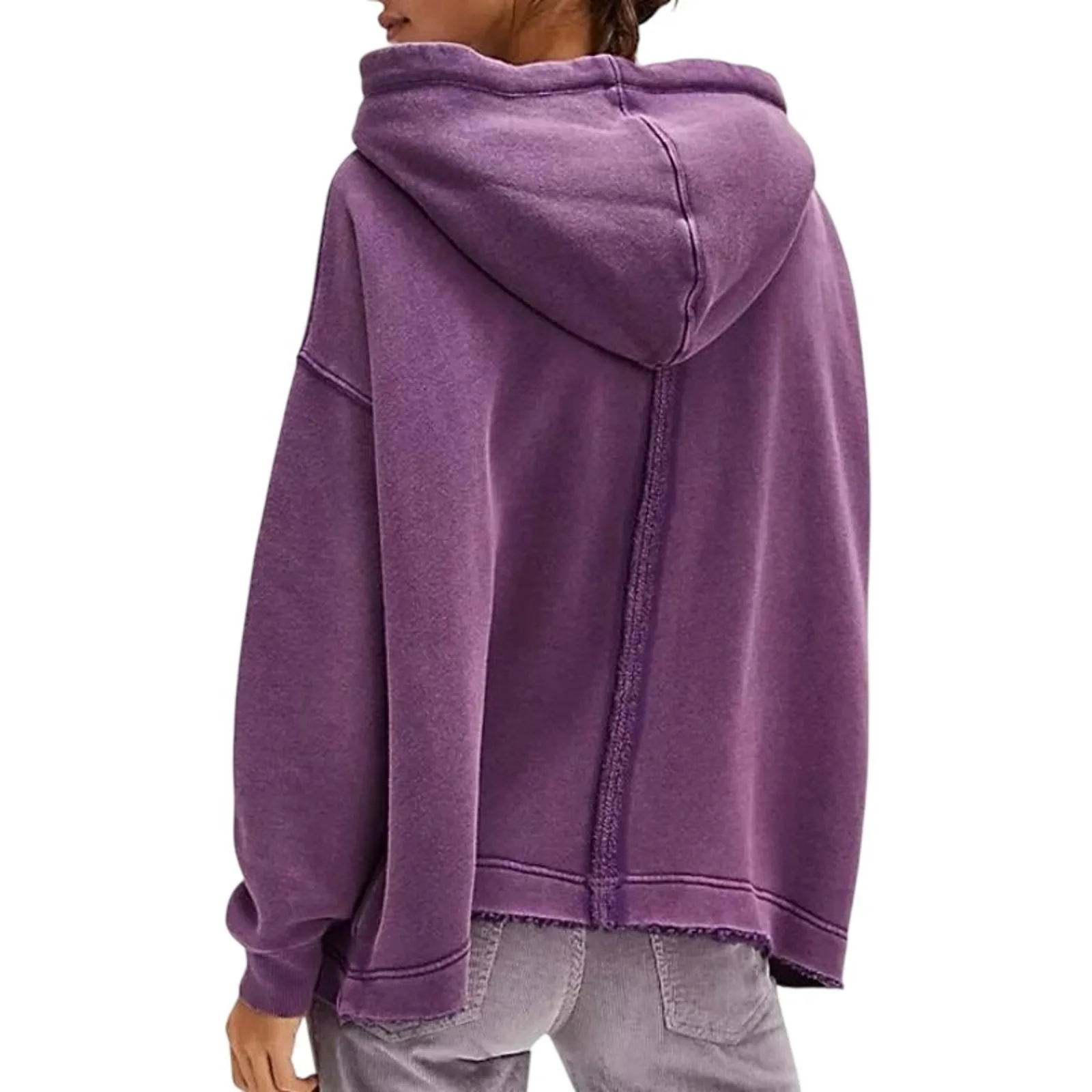 FREE PEOPLE Robin Cardi Buttondown Oversized Hoodie Jacket Size XS New with Tag - Image 2