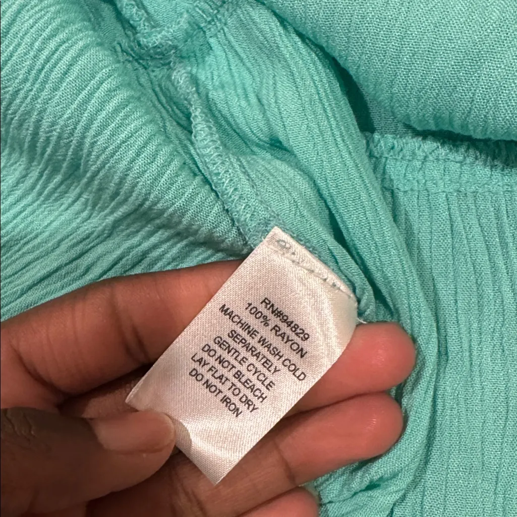 Planet Gold Aqua Green Babydoll Dress SIZE XS - Image 4