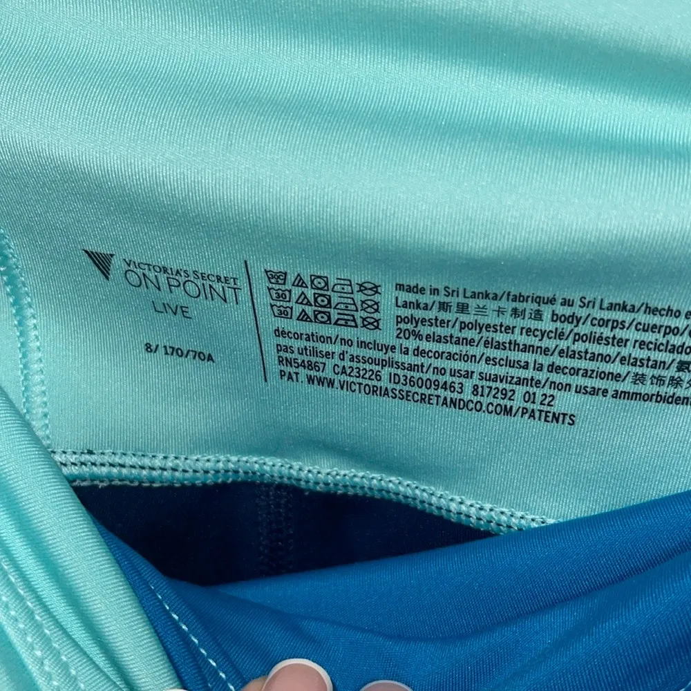 Victoria Secret High Rise Leggings size 8 7/8 on The Point Block navy Blue - Image 3