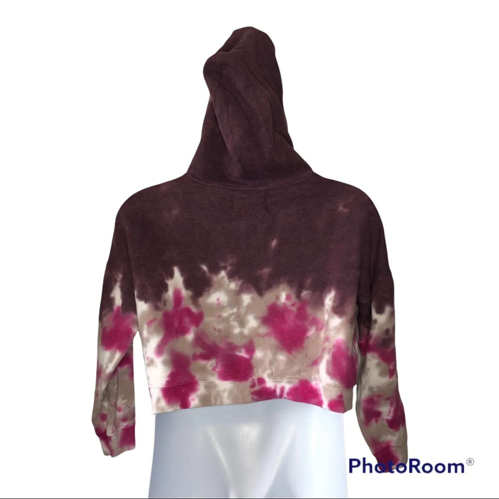 Calvin Klein Jeans Tie Dye Cropped Hoodie Hand-Dyed Size Small - Image 8