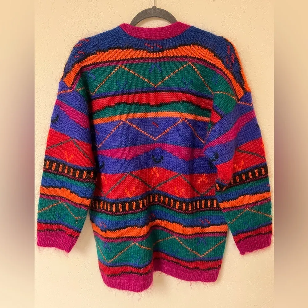 Vintage The Limited Cardigan Sweater Mohair Southwestern Aztec - Image 7