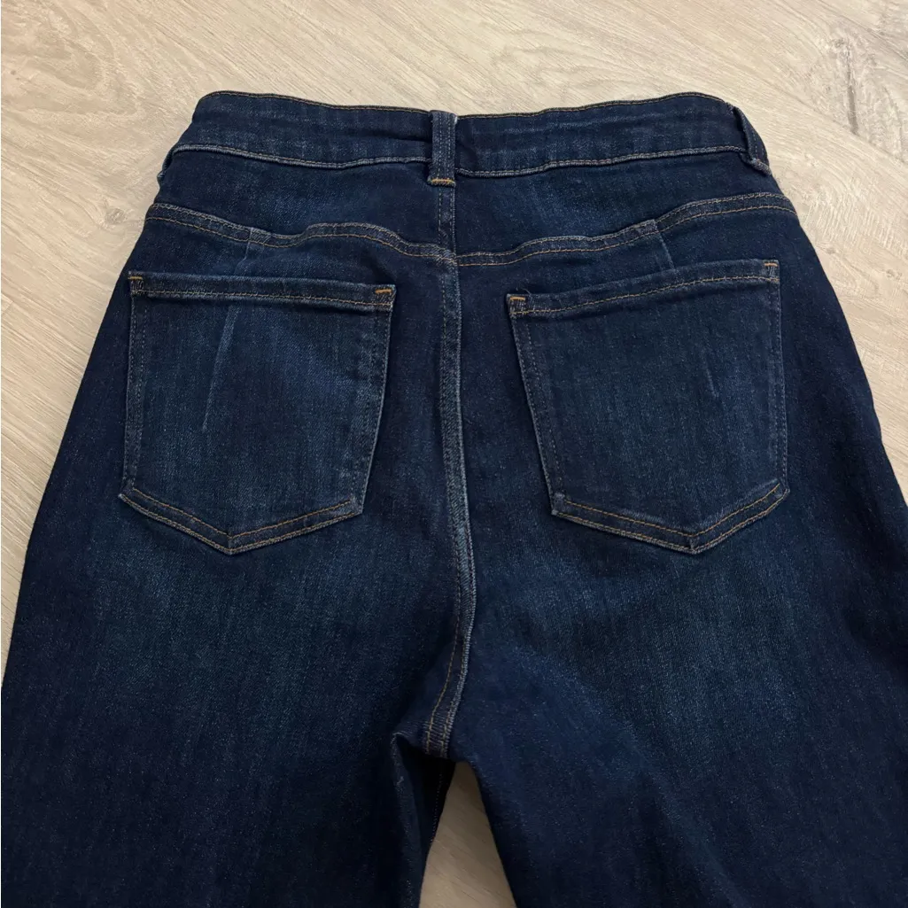 Universal Standard Joni High Rise Curve Slim Leg Jeans in Midnight Blue | 28 - Image 4