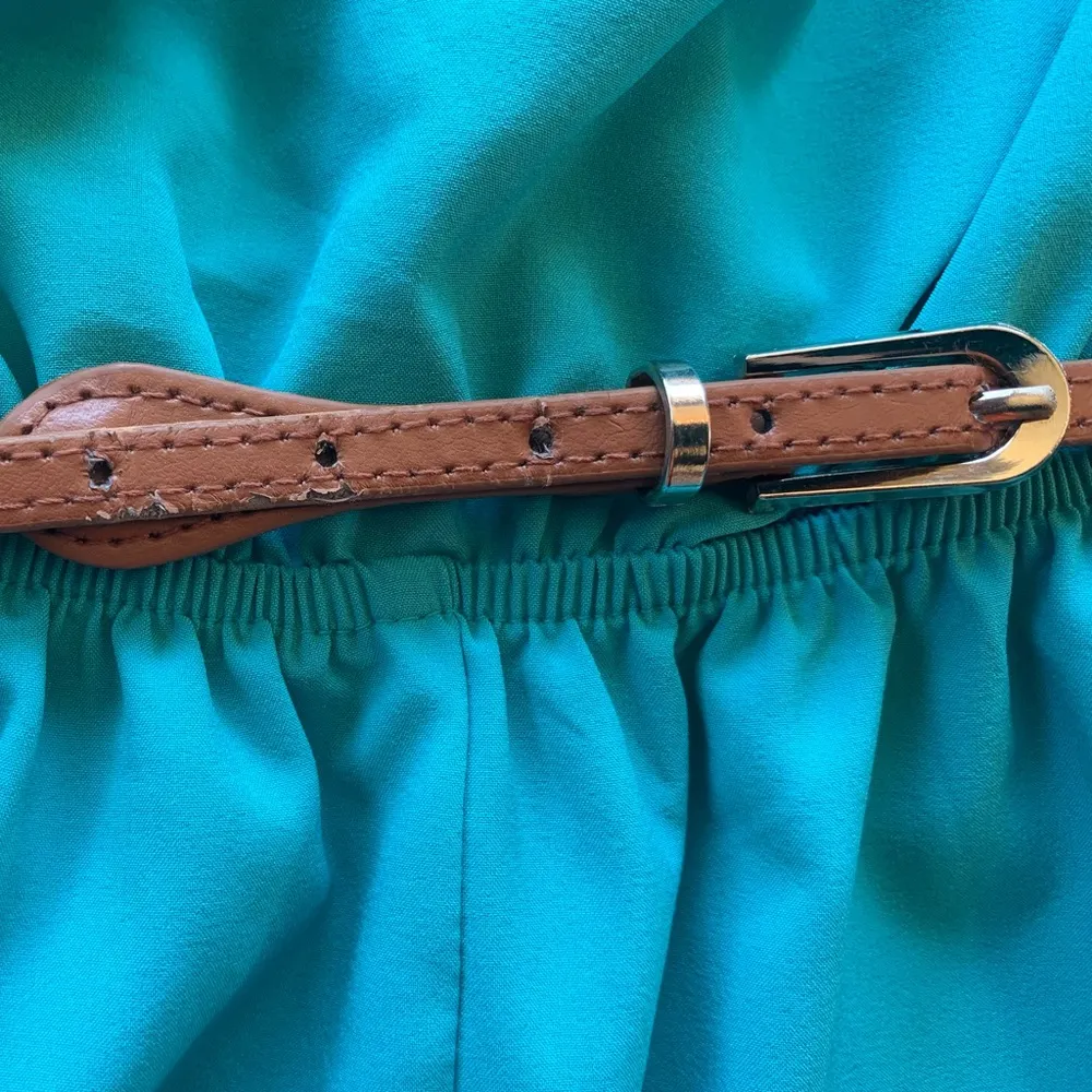 Papaya | Sleeveless Ruffle Top Turquoise Romper sz M - Image 10