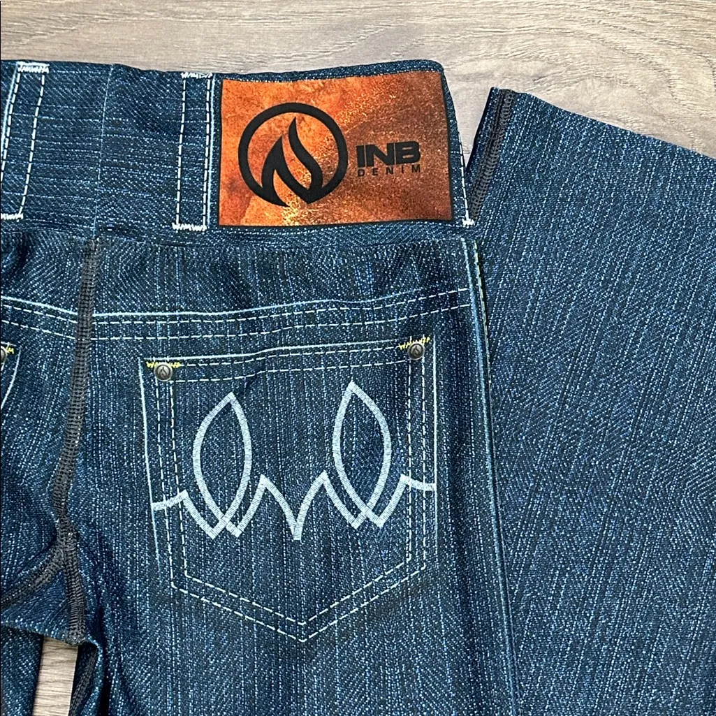 INKnBURN Blue Denim Performance Boot Cut Pants Yoga Travel Casual Size XS - Image 6