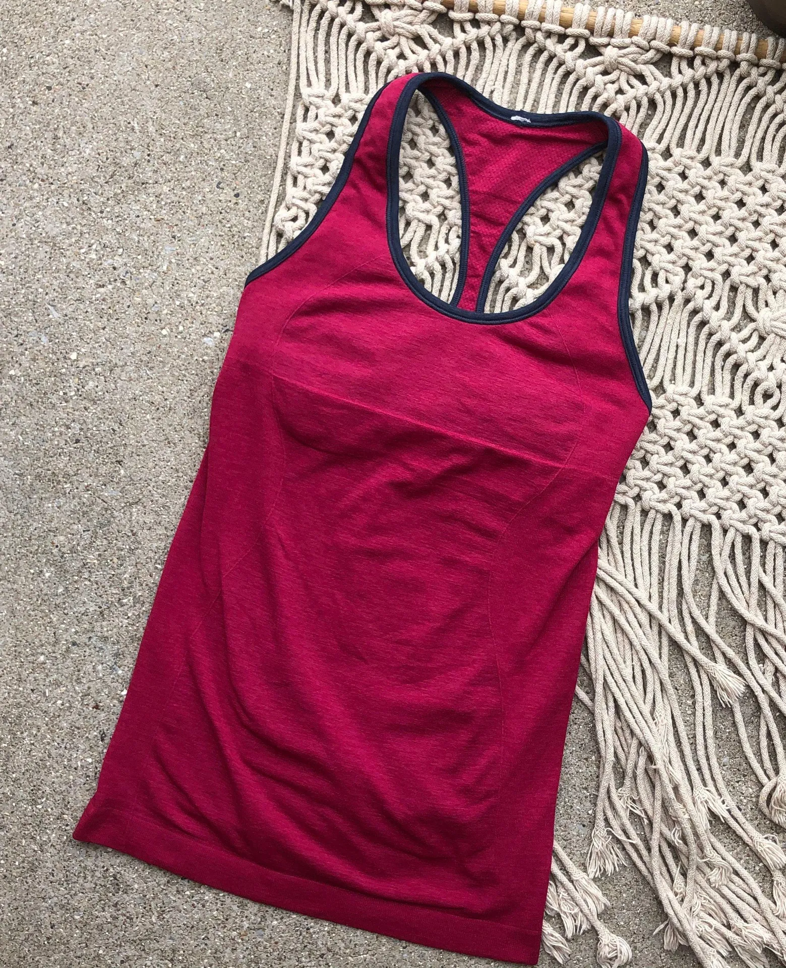 Lulu Racerback Berry Tank Top Size 4 - Image 2