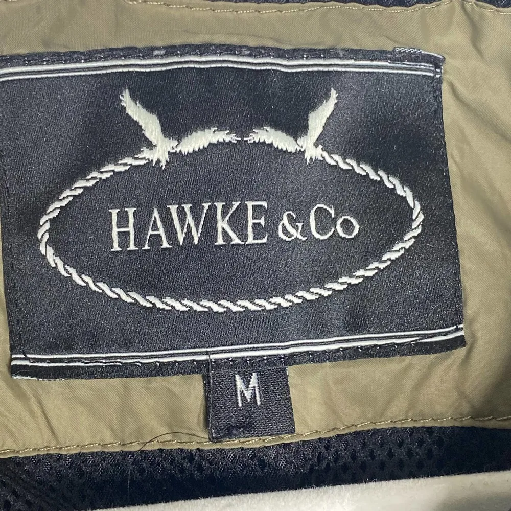 Hawk & Co Black Hooded Rain Coat Jacket Medium Style L3H06055H - Image 5