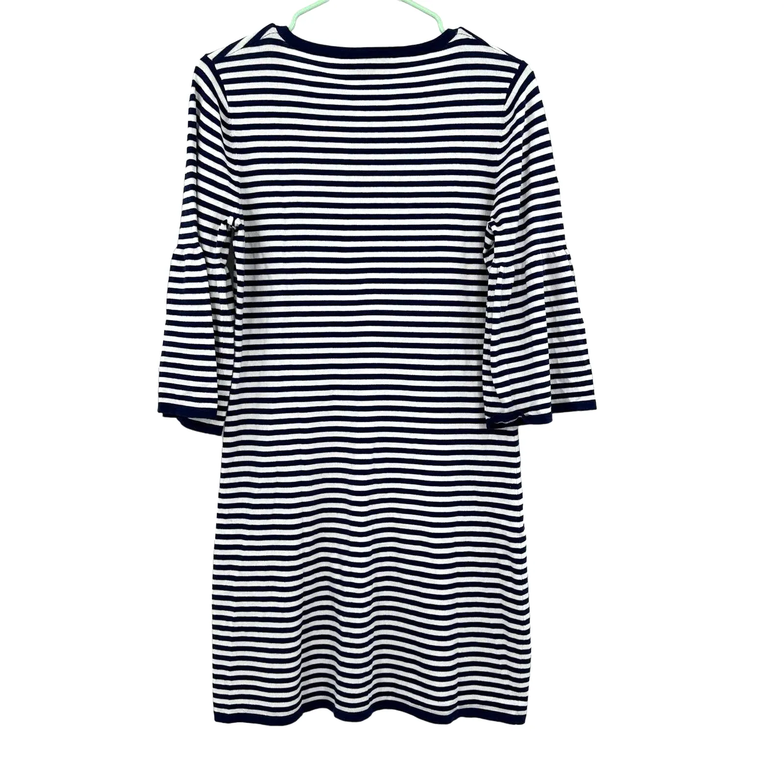 Sail‎ to Sable size Medium blue white striped bell sleeve dress cotton blend - Image 2