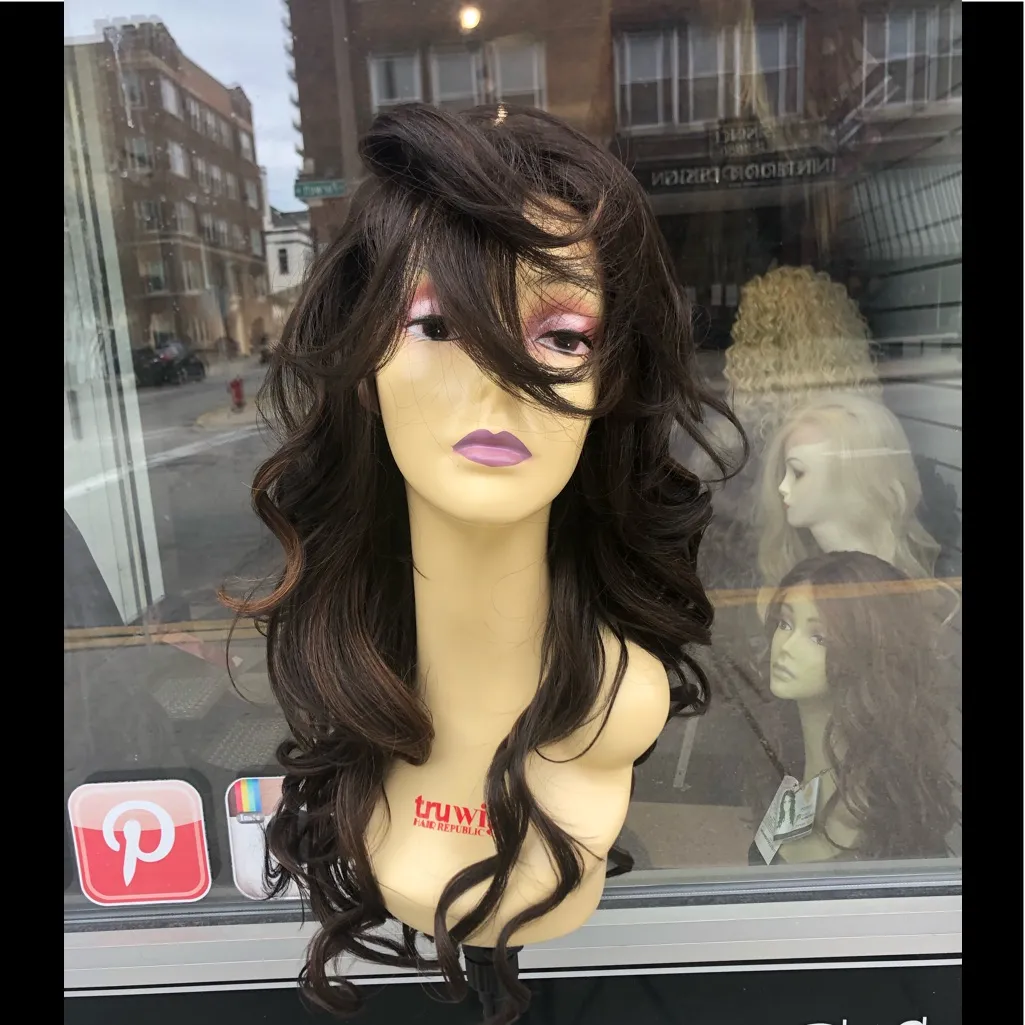 Long brown Highlights Wig 13X6 Freepart fullcap - Image 2