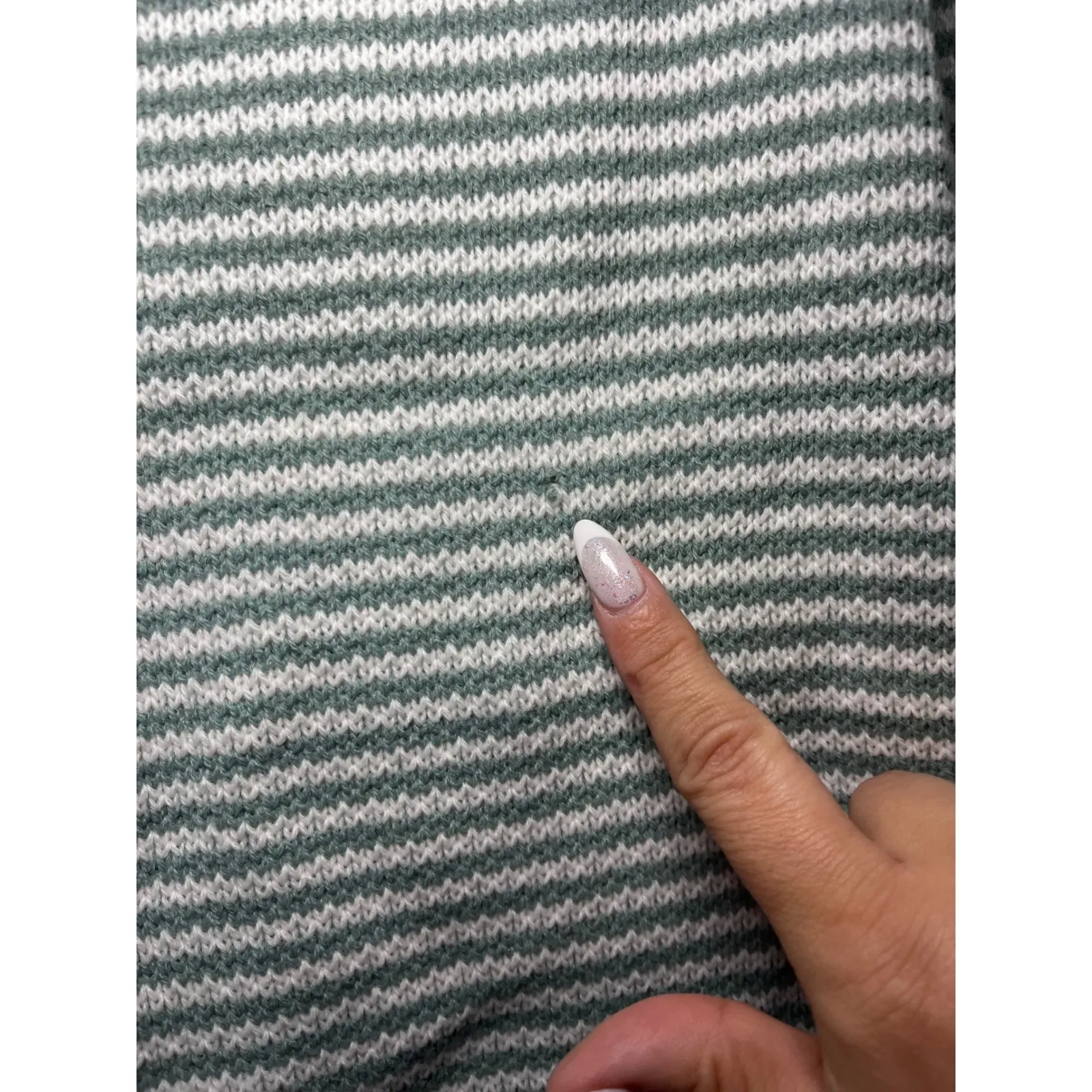 Nasty Gal Striped Knit Crop Sweater High Waist Shorts Lounge Set Plus Size 18-20 - Image 7