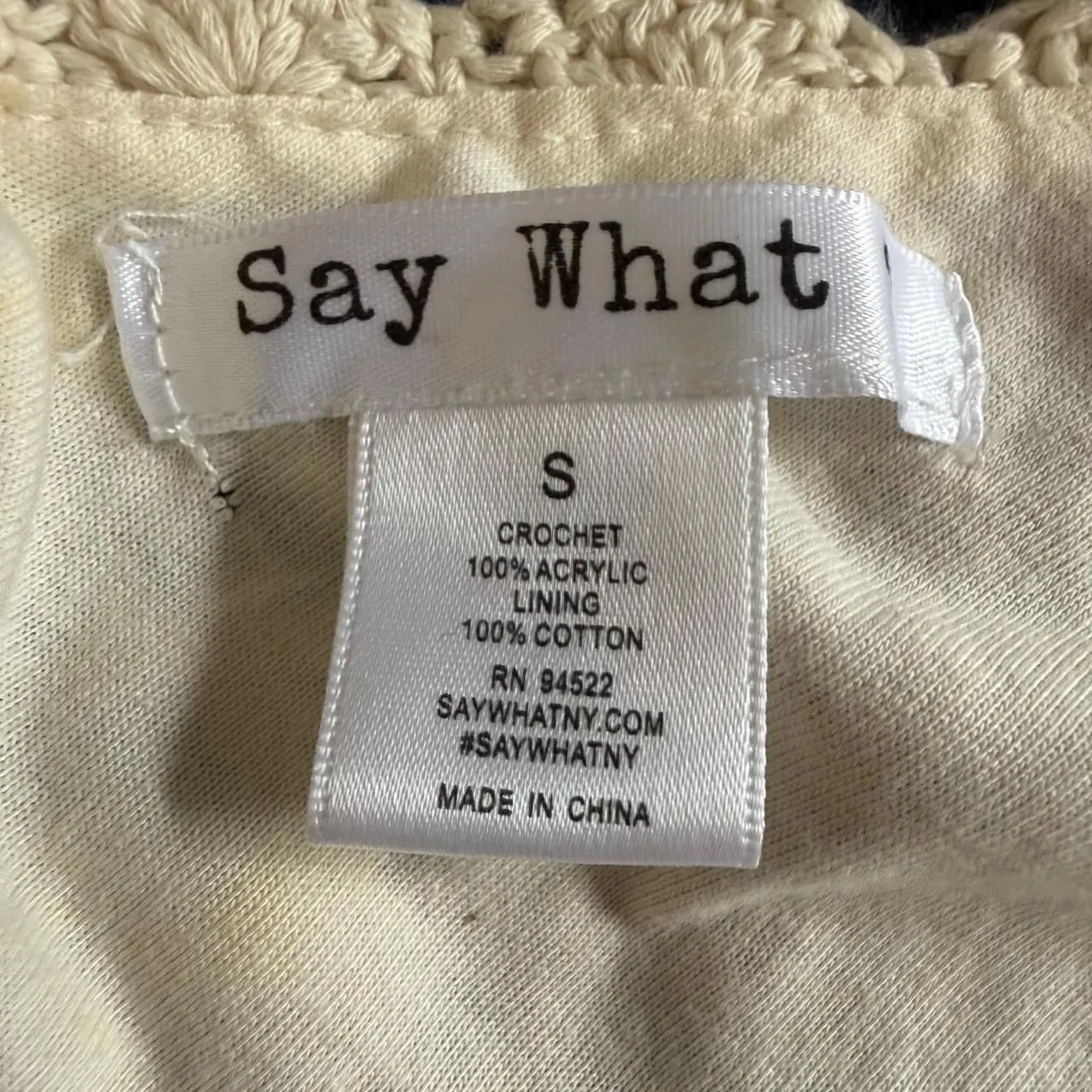 Say What NY Crochet Multi-coloured Halter Top Sz S - Image 5