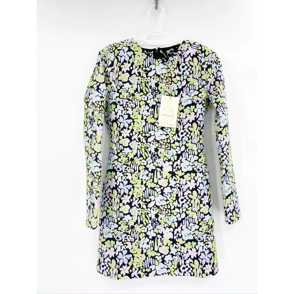 Stine Goya Lecce Abstract Jacquard Long Sleeve Mini Dress Size XS NWT - Image 49