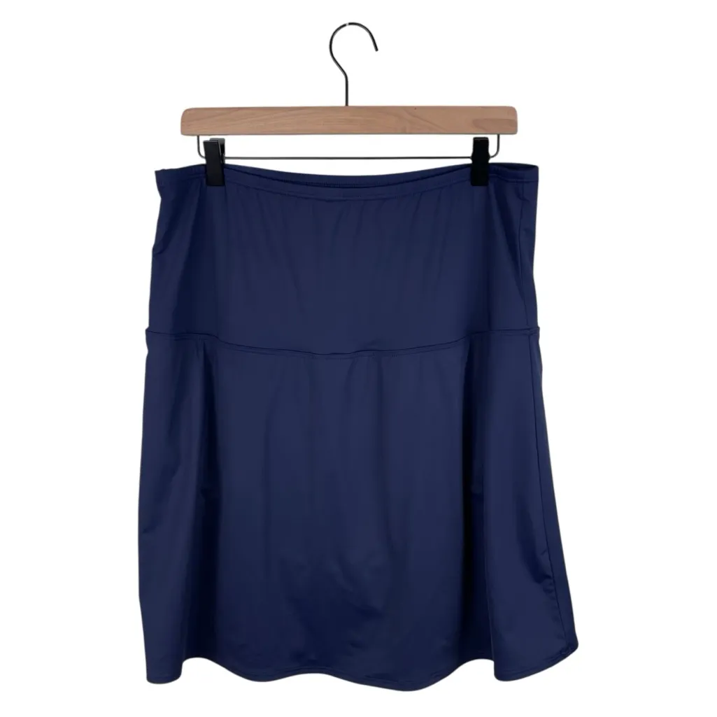 Lands' End Women's Ultra High Waisted Swim Skirt Navy Blue Size 18 Nylon UPF - Image 3