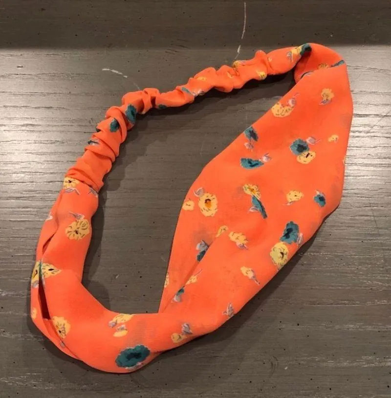 Coral Floral Headband Multiple - Image 2