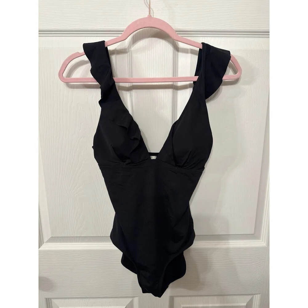 NWT SEA LEVEL Australia Eco Essentials Frill Black One Piece, sz US 6 - Image 6