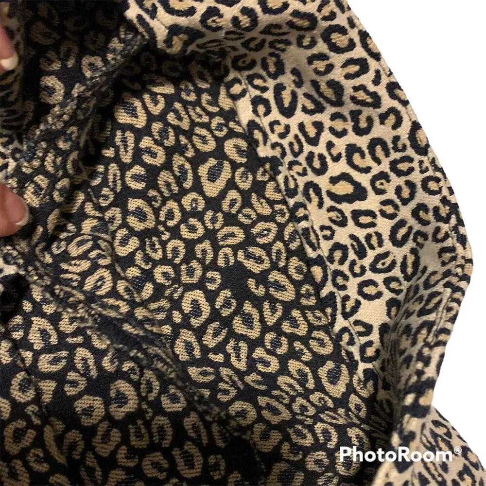 Zara Basic Leopard Animal Print Skirt Size Small S - Image 4