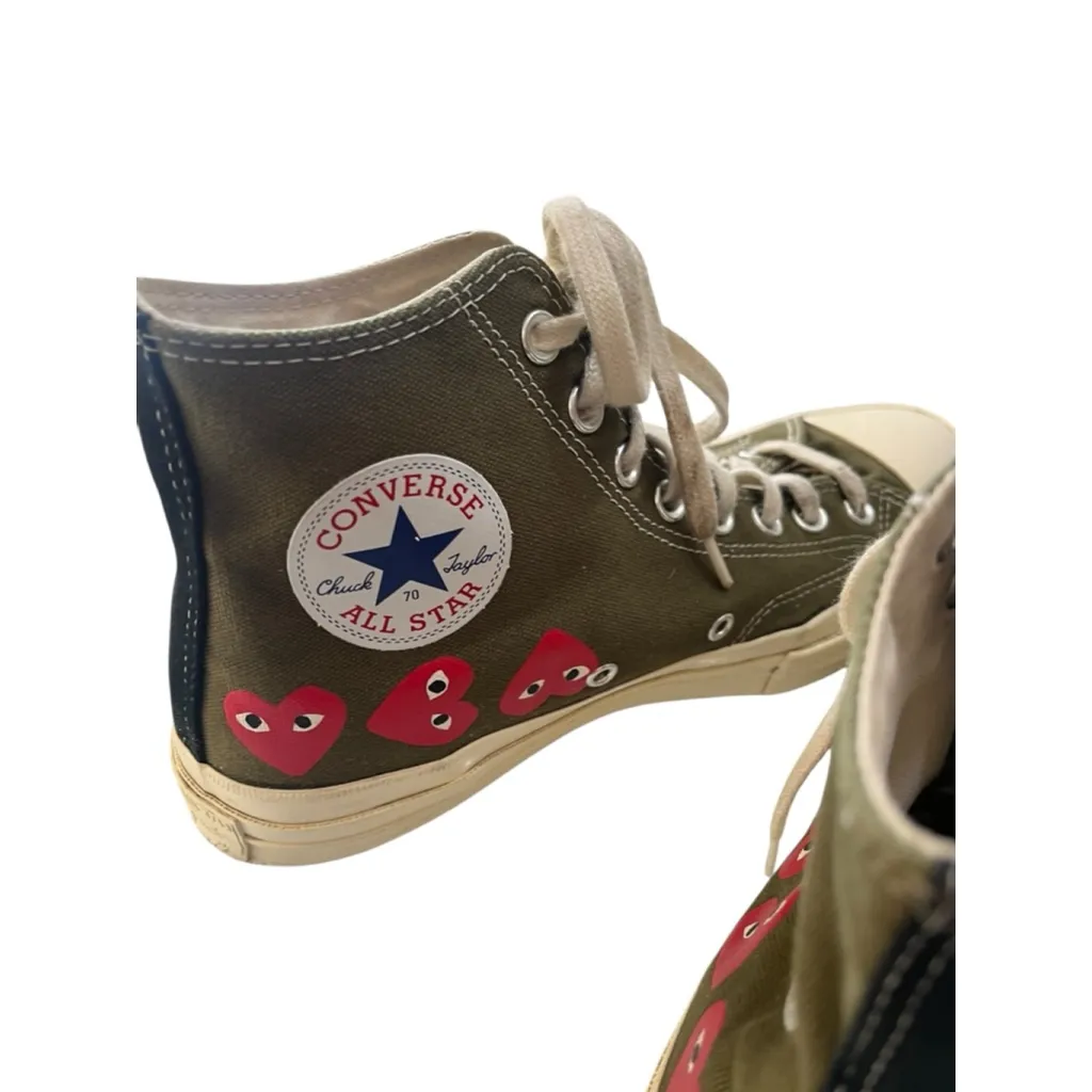 Converse x Comme des Garcons Play Chuck 70 Heart Sneakers Shoe Size 7 M, 9W Red - Image 7