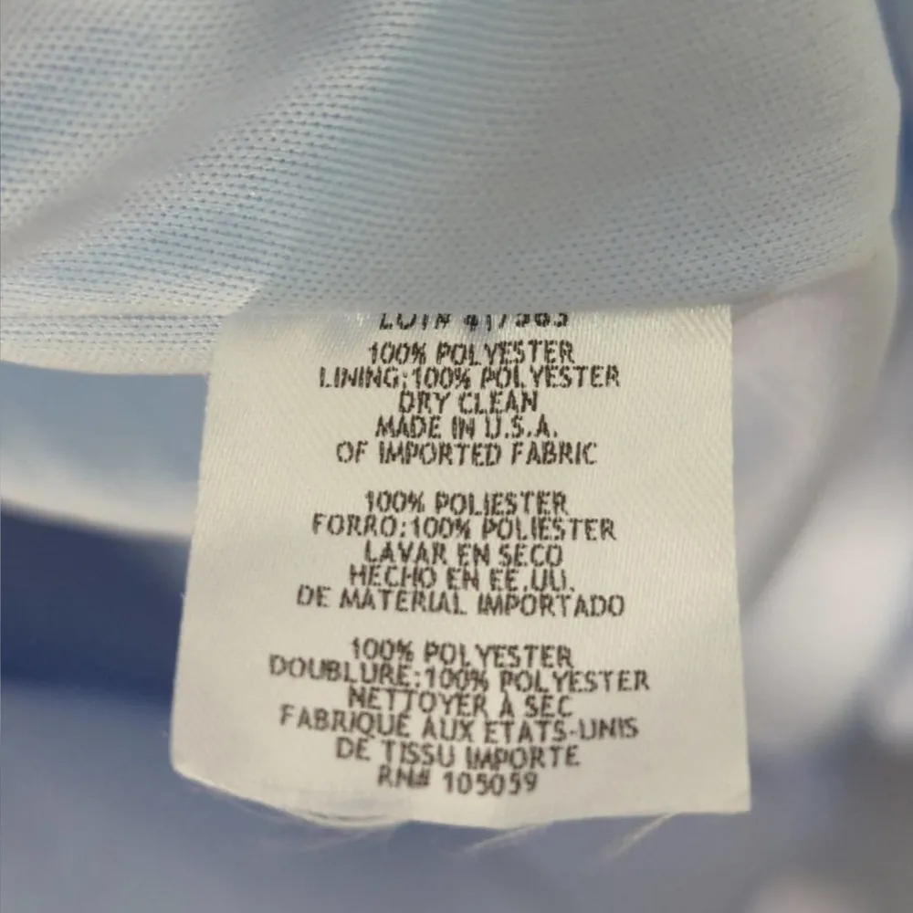 Xscape‎ Womens Dress Midi Strapless Ruffle Hi-Lo A-Line Bustier Crepe Blue 14 - Image 11