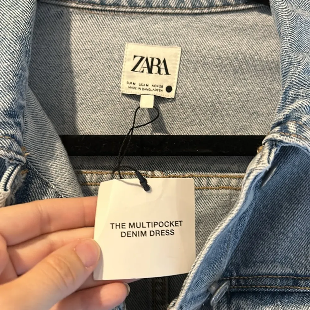 Zara multipocket denim maxi long sleeve button front dress NWT - Image 10
