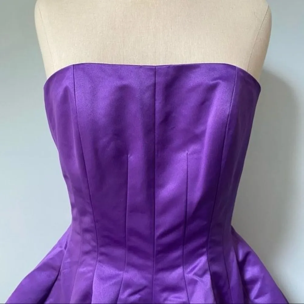 Evening Dutchess Purple Rose Dress - Image 3