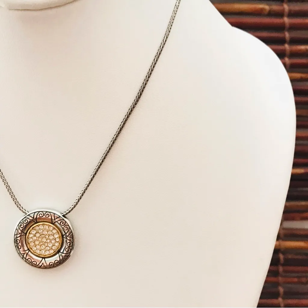 Brighton Reversible Pave Crystal Circle Necklace - Image 4