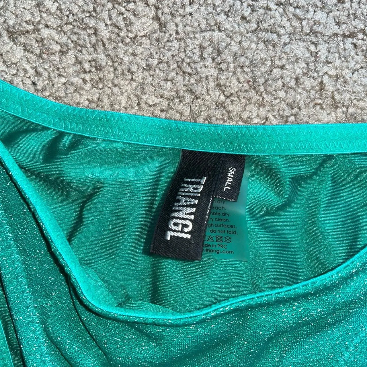 Triangl Women's Green and Blue Bikini - Image 4