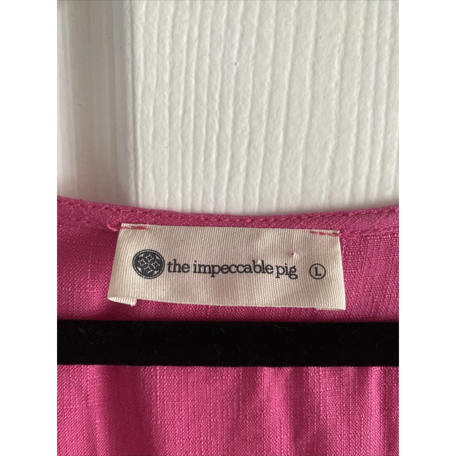 The Impeccable Pig Womens Large Pink Tiered Mini Dress Preppy Vacation Cruise - Image 3