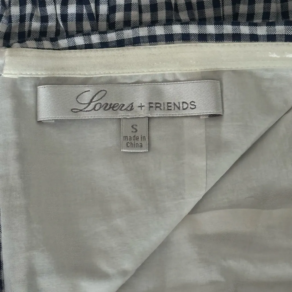 Lovers + Friends Blue and White Checkered Crop Top - Image 7