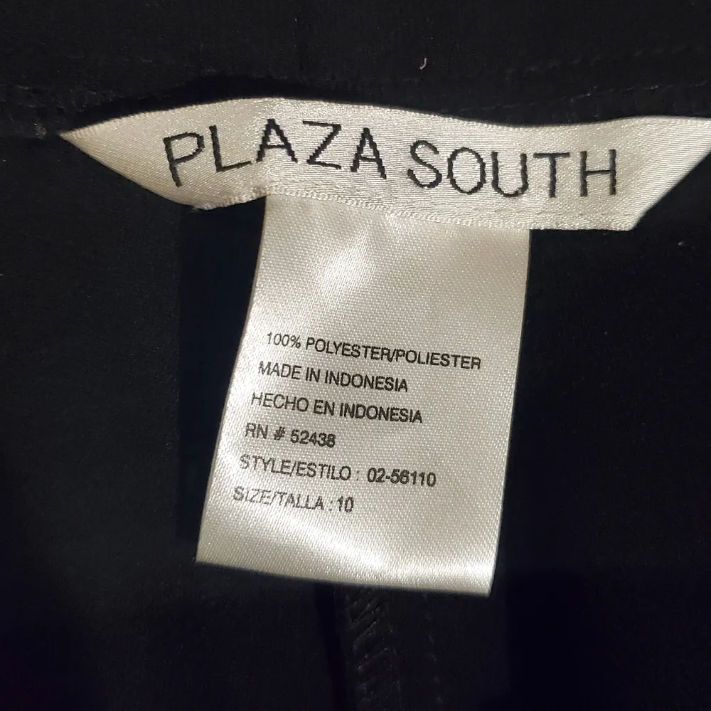 🔥SALE🔥NWT!Plaza South Womens Black Casual Dress Pants 10 - Image 2