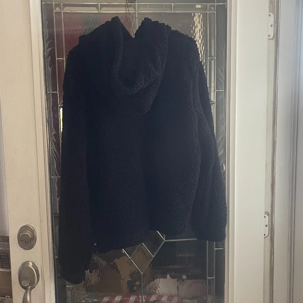 SHEIN Pullover Black Fleece Hoodie Top Size 1XL Women - Image 2