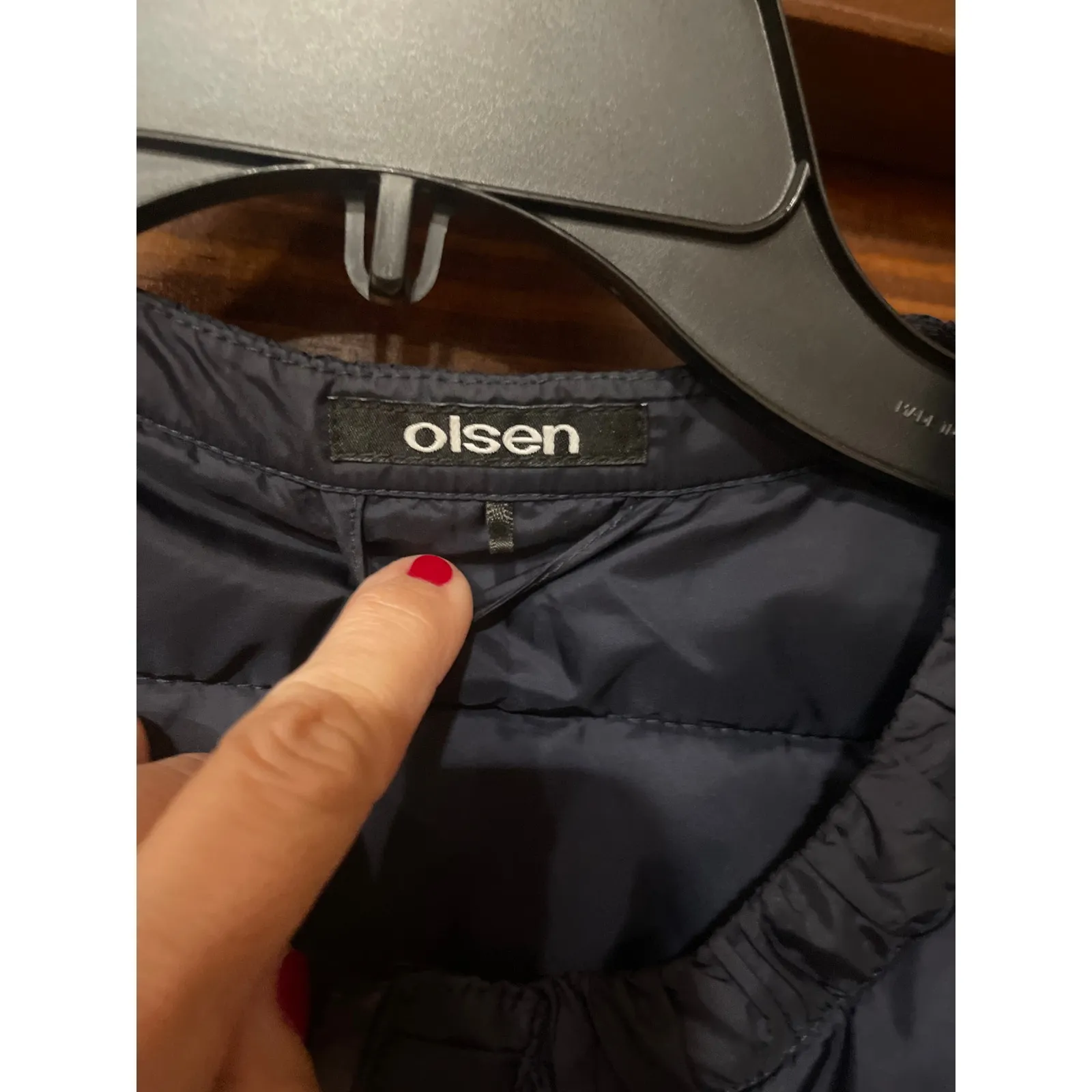 Olsen Mixed Media Bomber jacket Ink Blue M Size M - Image 5