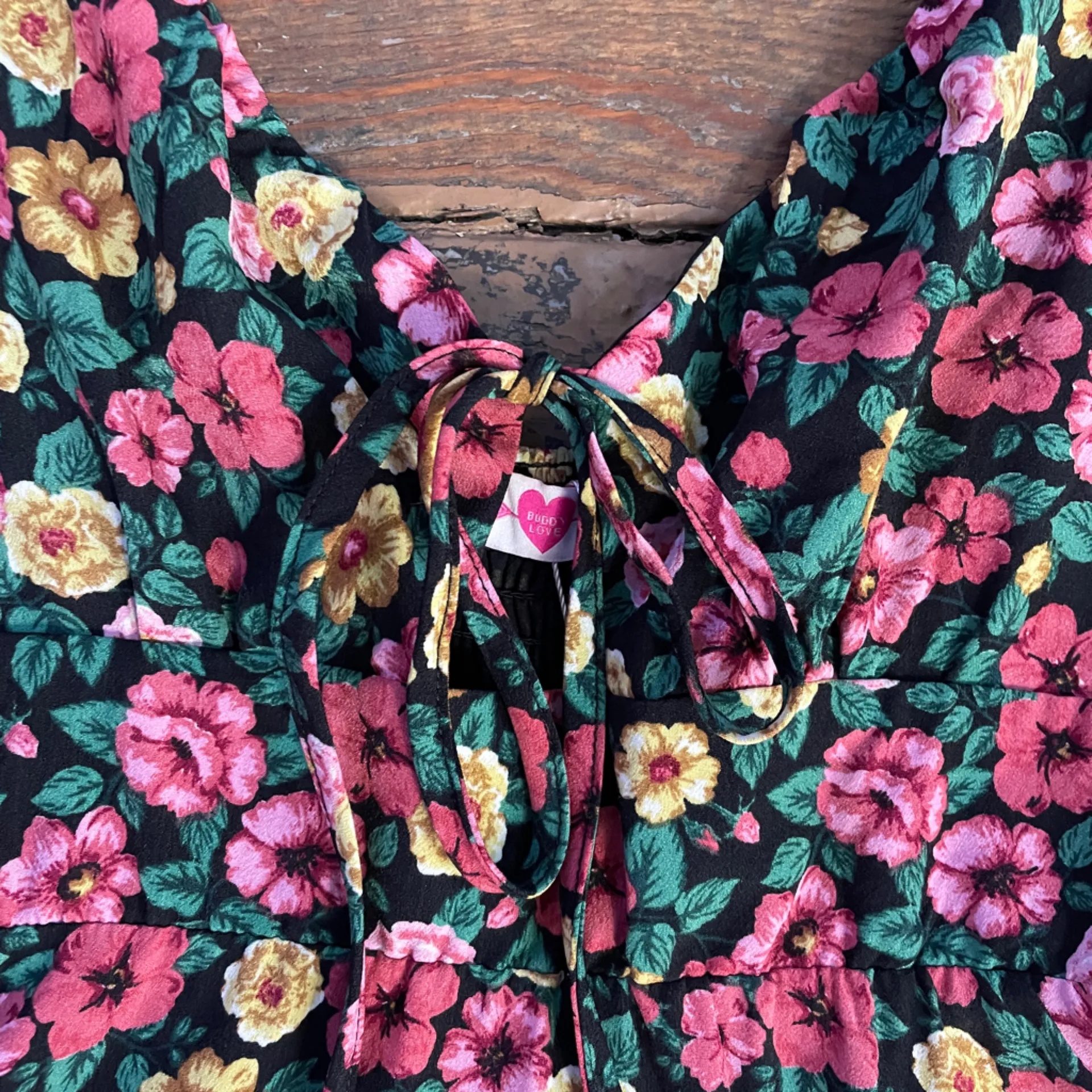 NWT Buddy Love Tammy Ruffle Floral Botanical Key Hole Mini Dress - Image 13