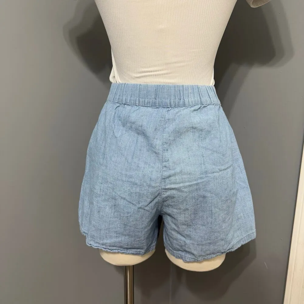 Womens Chambray Pull On Shirts Edwina Wash, S - Image 2