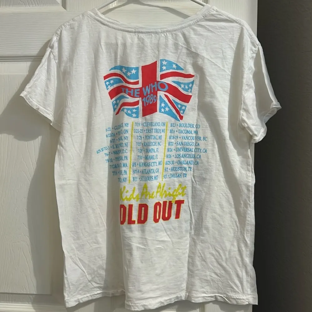 Junk food M L The WHO the Kids are Alright 1989 sold out Tour oversized medium White - Image 4