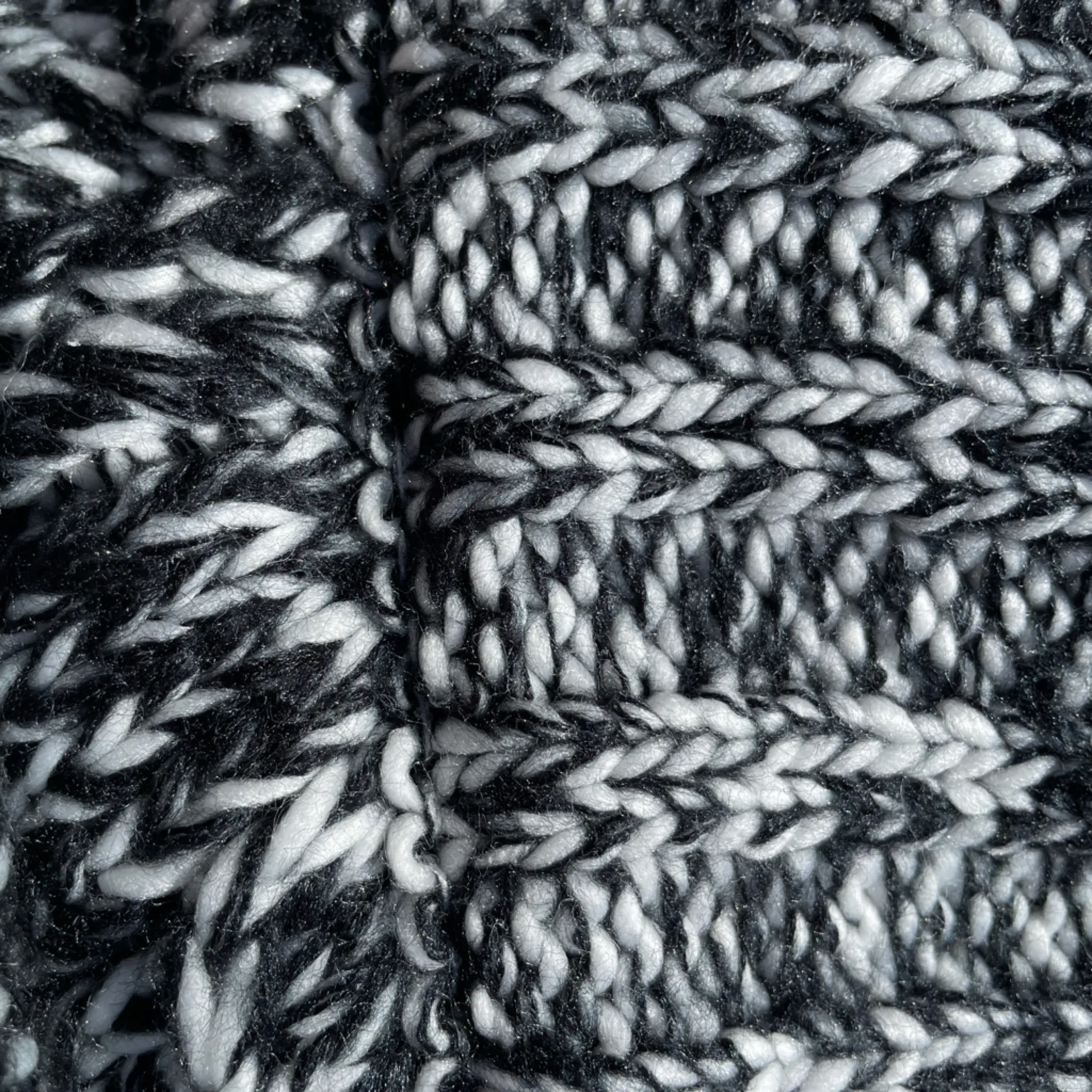 Black and White Knit Poncho wrap with Fringe Very Nice and Soft One Size gift - Image 6