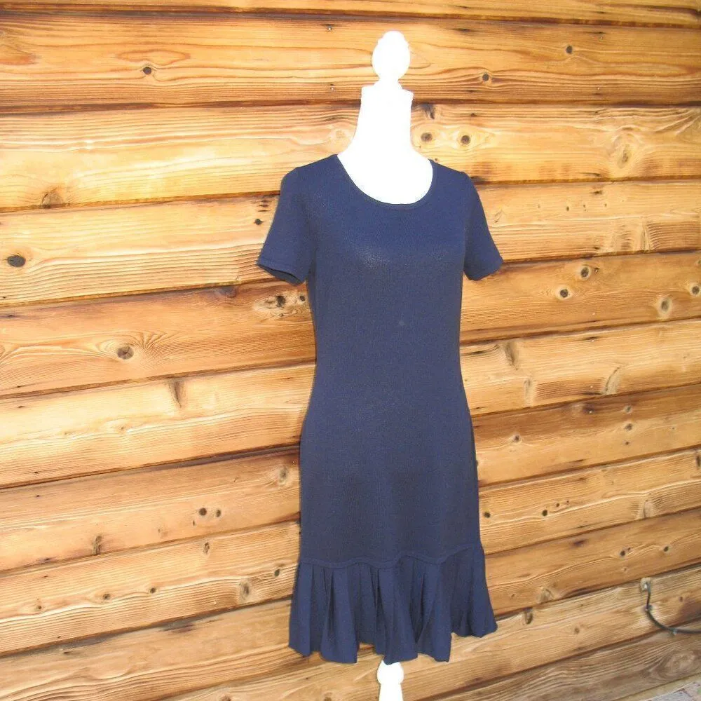 St. John Blue Santana Knit Dress Blue Size XS - Image 2