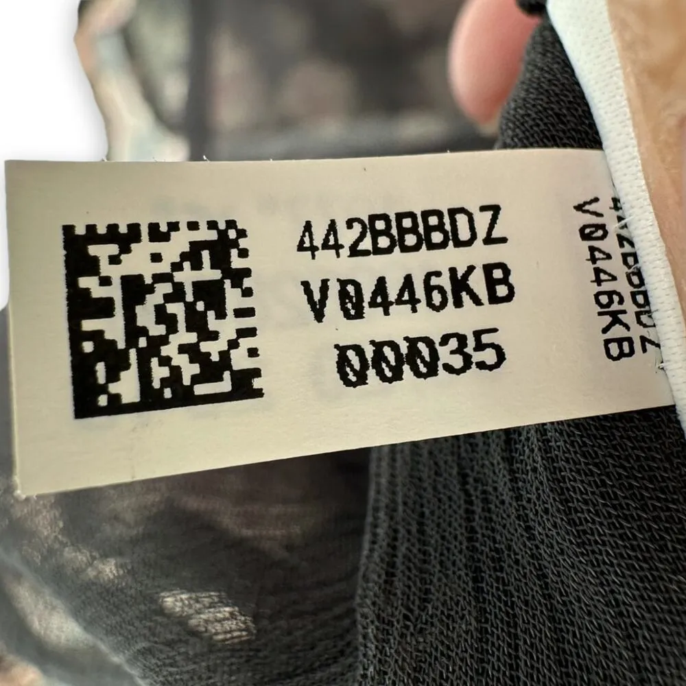 American Eagle | Small | Black w/ Pink Floral Print Chiffon Ruched Babydoll Top - Image 11