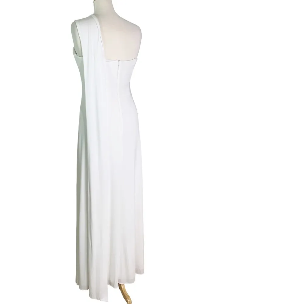 Halston Heritage Halston Blain Jersey Twist Gown White Size 8 NWT - Image 6