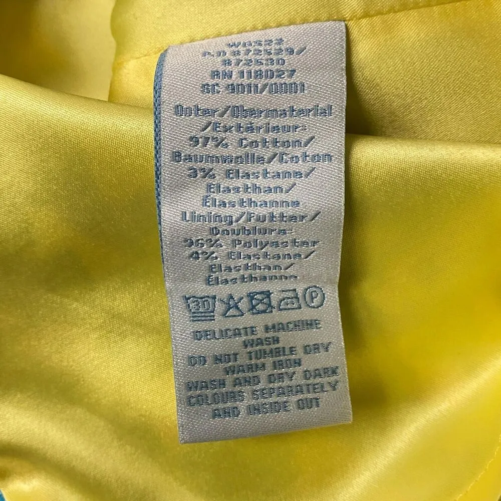 Boden Pencil Skirt Womens 8R Chartreuse Blue Green Floral Lined Back Slit Zipper - Image 6