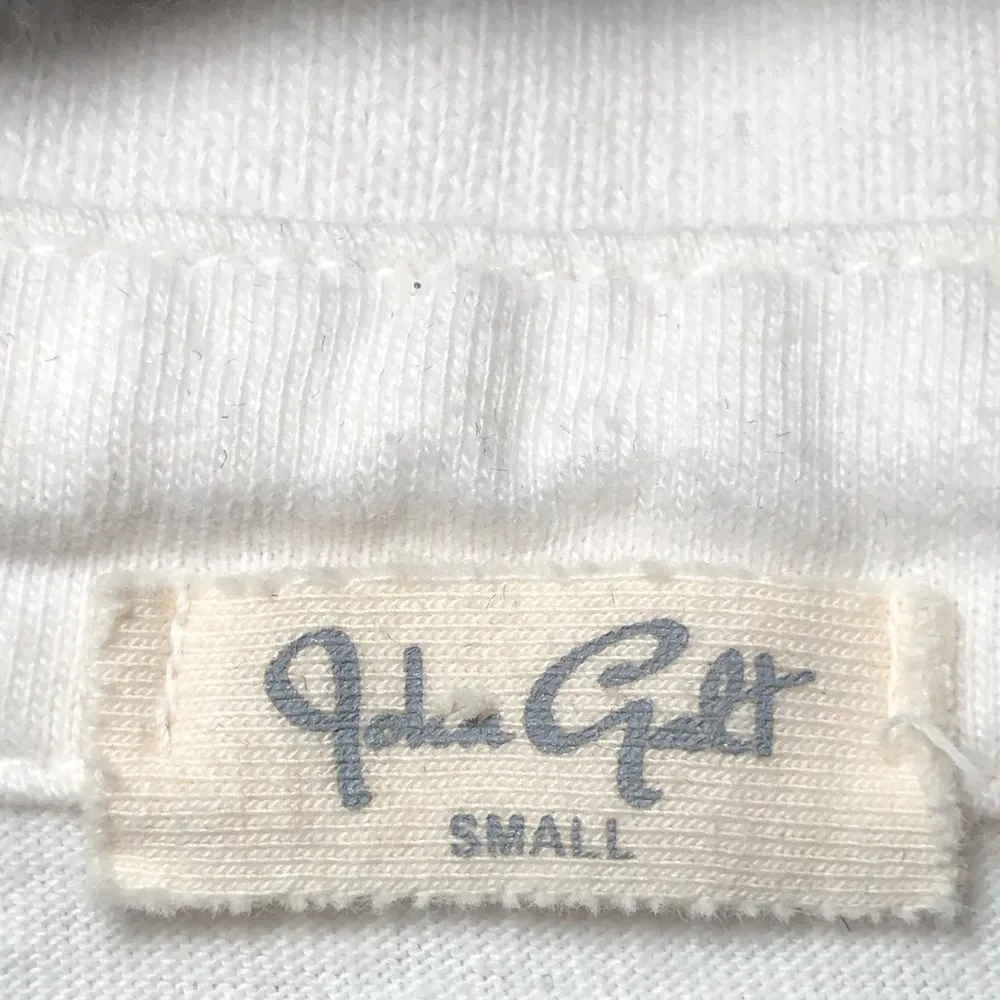 John Galt Brandy Melville White Striped Long Sleeve Collared Shirt Size S - Image 4