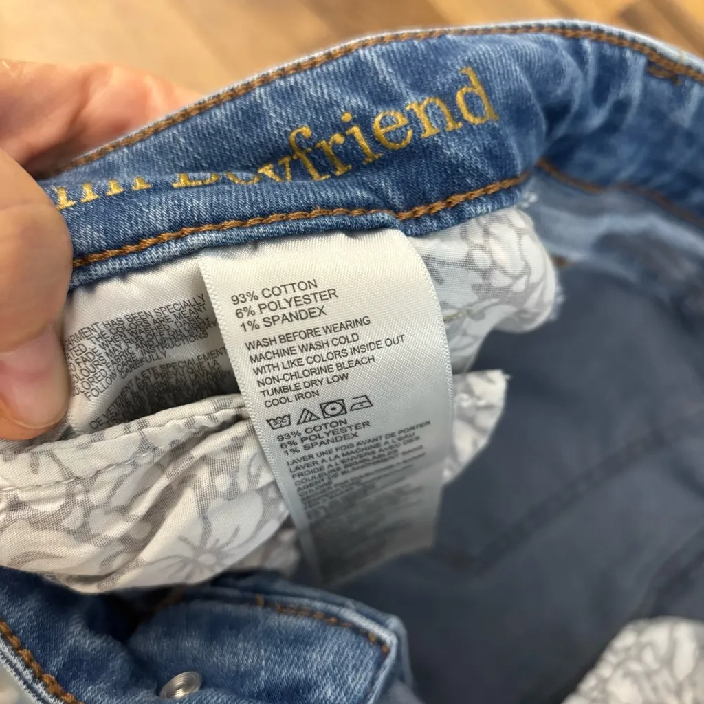 Tommy Bahama Tema Indigo Tweets Slim Boyfriend Jeans Embroidered Parrot - Image 5