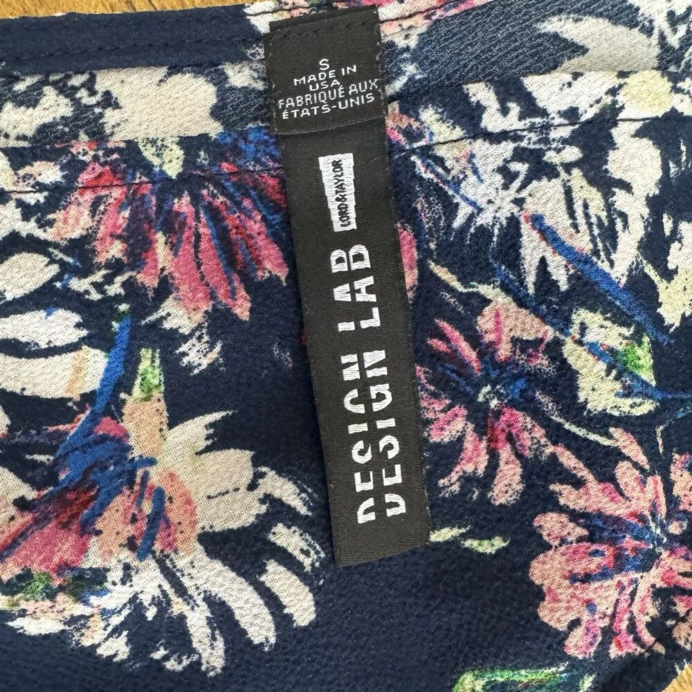 Design Lab Lord & Taylor Womens Romper Small Floral Vacation Beach Resort Boho - Image 4