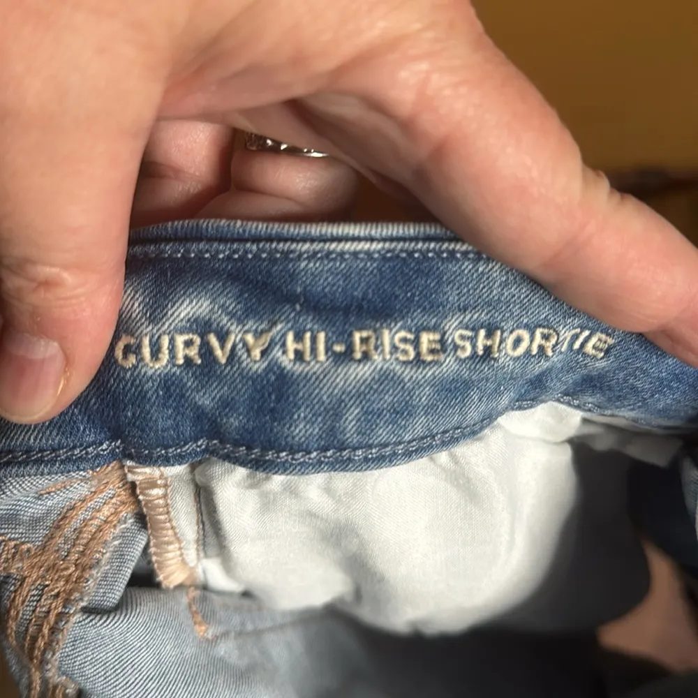 NWT American Eagle Outfitters Curvy Hi-Rise Shortie Stretch Jean Shorts Size 8 - Image 5