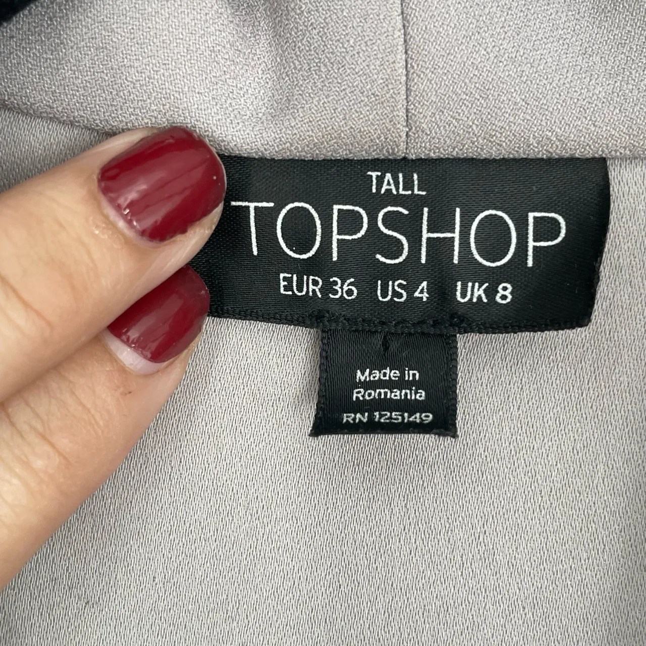 Topshop Women's Light Gray Second Hand Everyday Wrap Around Dress Size US4‎ - Image 10
