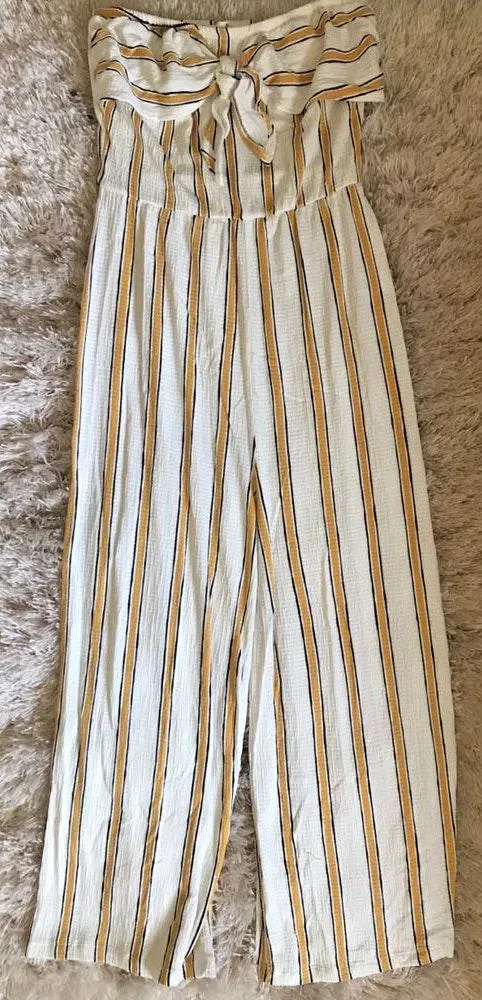 Love Tree Striped Strapless Jumpsuit  - Image 2