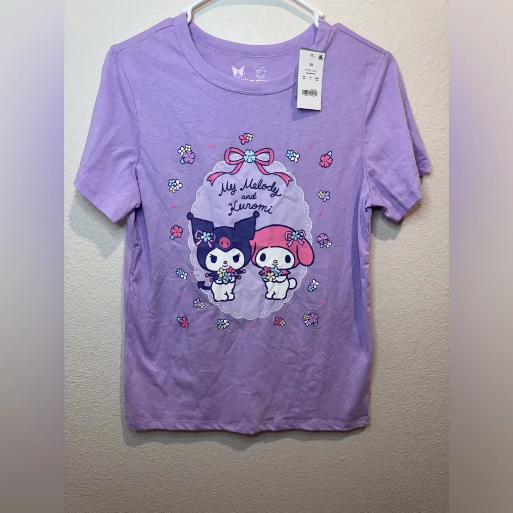 Hybrid Apparel NWT‎ My Melody and Kuromi Short Sleeve Graphic T-Shirt Size XS - Image 5