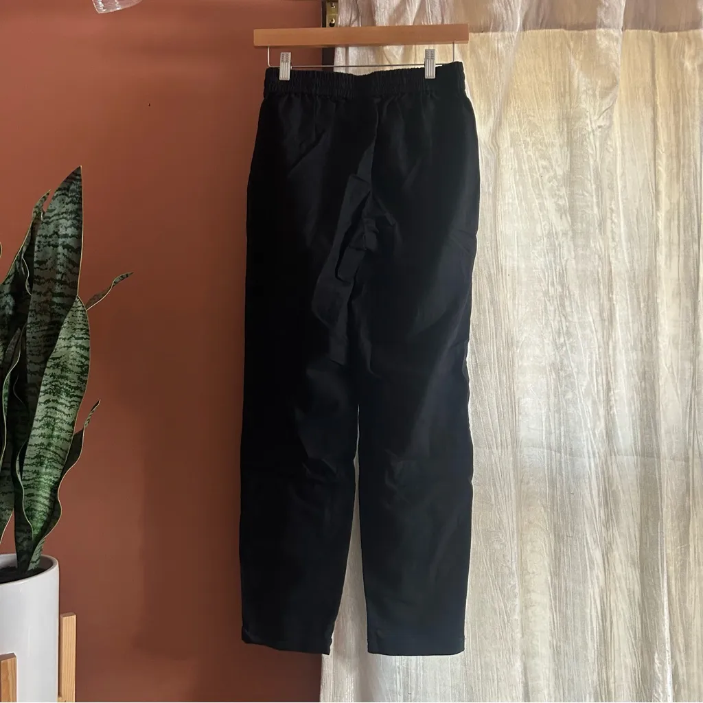 J. Crew Tall Linen-cotton Blend Drawstring Pants Black Pull On NWT Size 0T‎ - Image 5